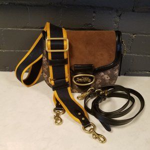 Kat Saddle Bag 20 With Horse And Carriage Print